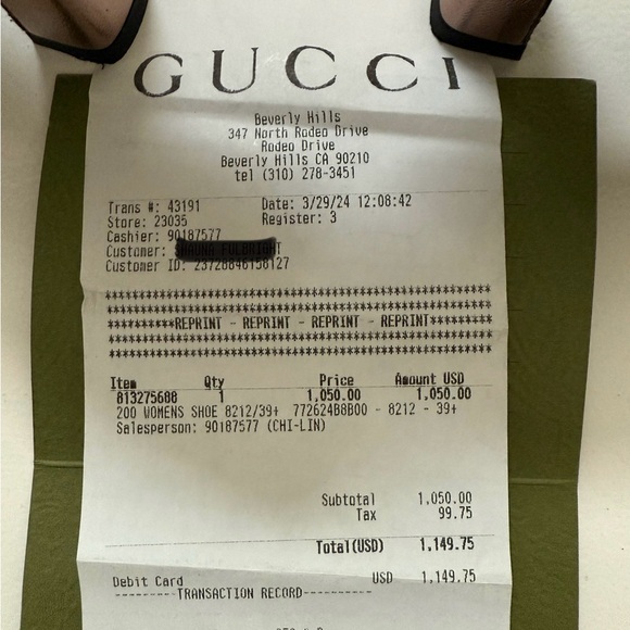 LIKE NEW! Gucci metallic gold sandals, size 39.5. - Picture 6 of 8